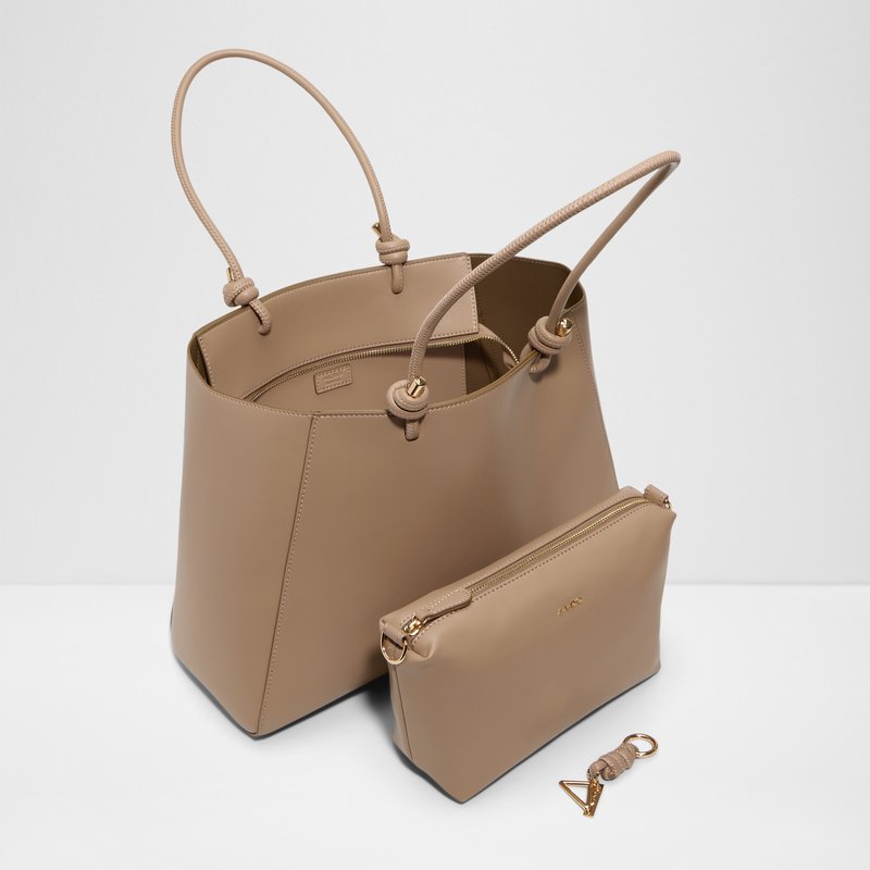 Aldo velika tote torba s manjom torbicom LILYTOTE SYN MIX MAT - bež 5