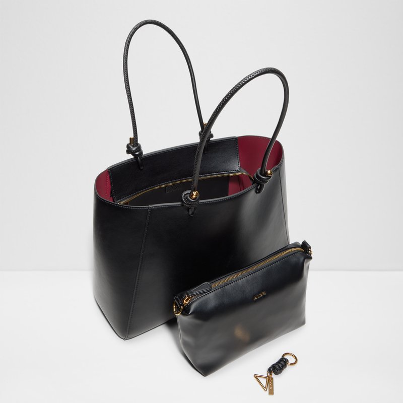 Aldo velika tote torba s manjom torbicom LILYTOTE SYN MIX MAT - crna 2