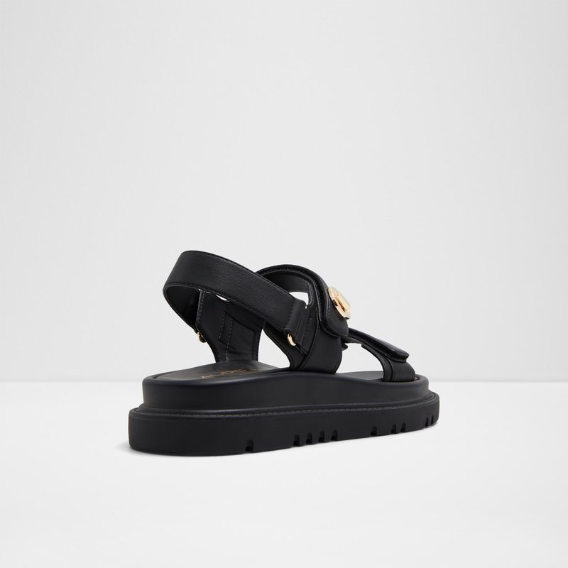 Aldo ravne sandale LINETTE SYN SMOOTH - crna 6