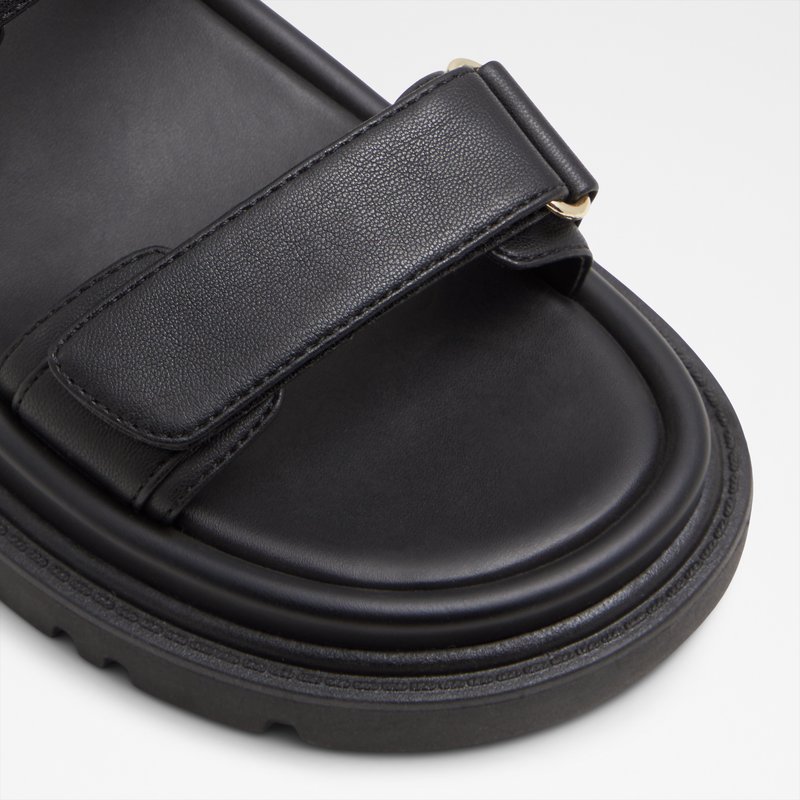 Aldo ravne sandale LINETTE SYN SMOOTH - crna 4