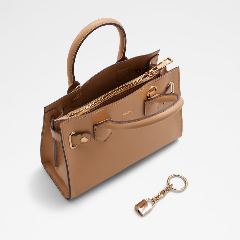 Aldo satchel torbica za nošenje u ruci ili na ramenu LOCKETTE SYN SMOOTH - bež 2