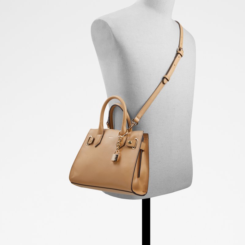 Aldo satchel torbica za nošenje u ruci ili na ramenu LOCKETTE SYN SMOOTH - bež 3