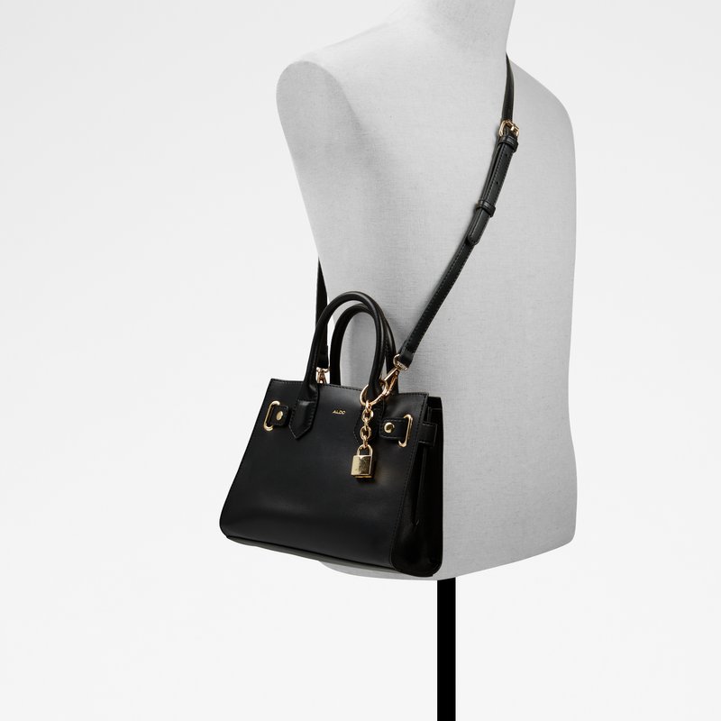 Aldo satchel tprbica za nošenje na ramenu ili u ruci LOCKETTE SYN SMOOTH - crna 4