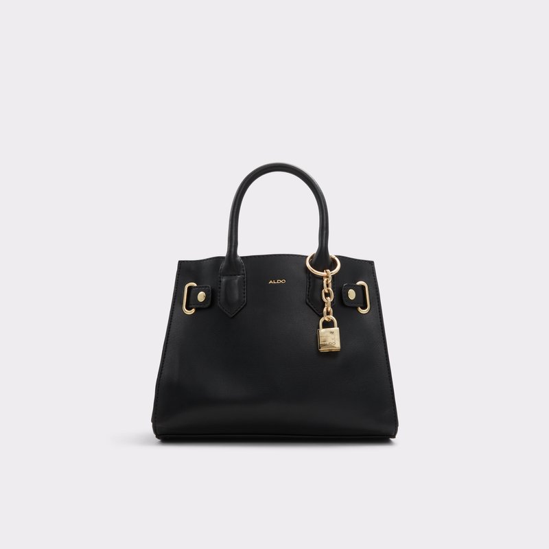 Aldo satchel tprbica za nošenje na ramenu ili u ruci LOCKETTE SYN SMOOTH - crna 1