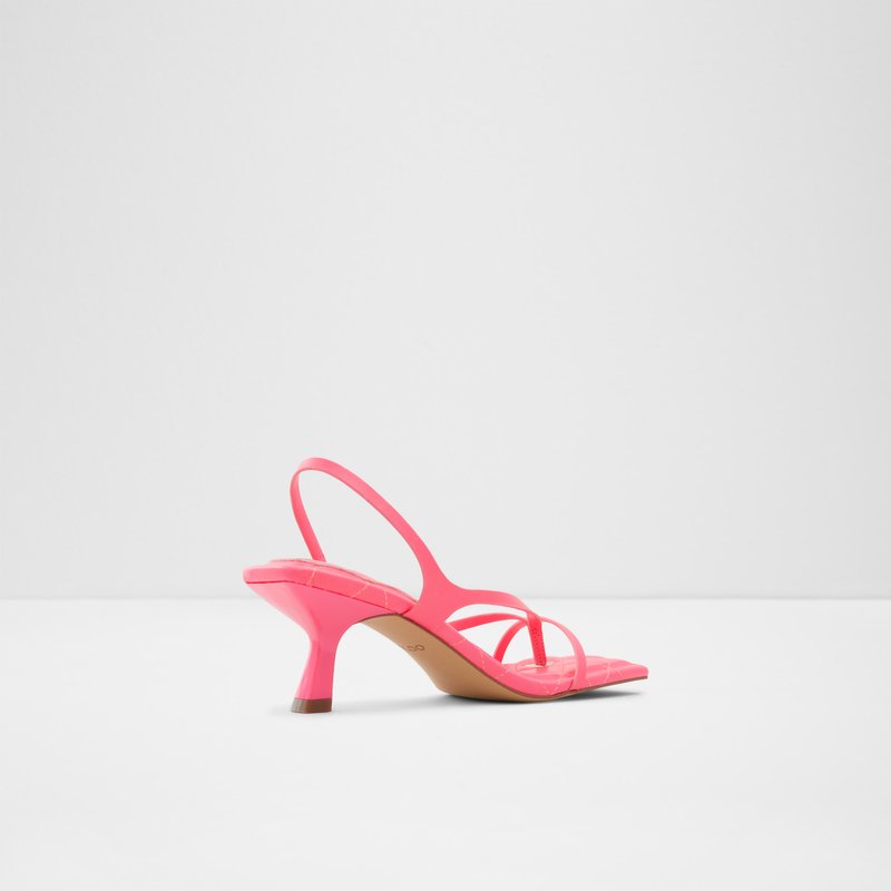 Aldo sandale na visoku petu LONI SYN SMOOTH - ružičasta 6