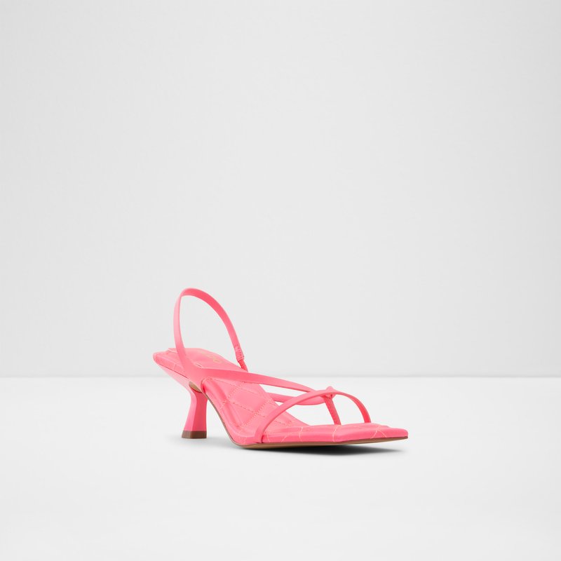 Aldo sandale na visoku petu LONI SYN SMOOTH - ružičasta