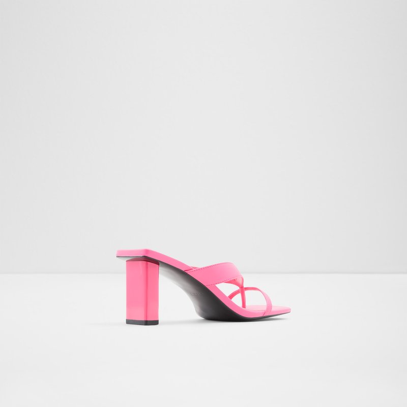 Aldo sandale na visoku petu LORETTA SYN SMOOTH - ružičasta 2