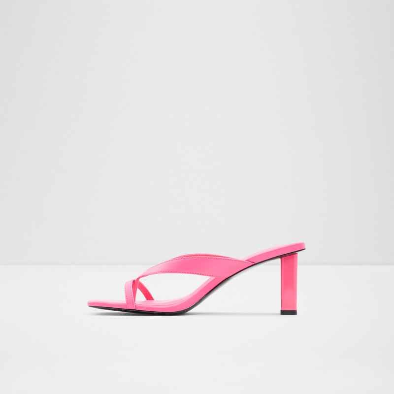 Aldo sandale na visoku petu LORETTA SYN SMOOTH - ružičasta 3
