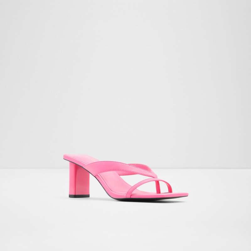 Aldo sandale na visoku petu LORETTA SYN SMOOTH - ružičasta 4