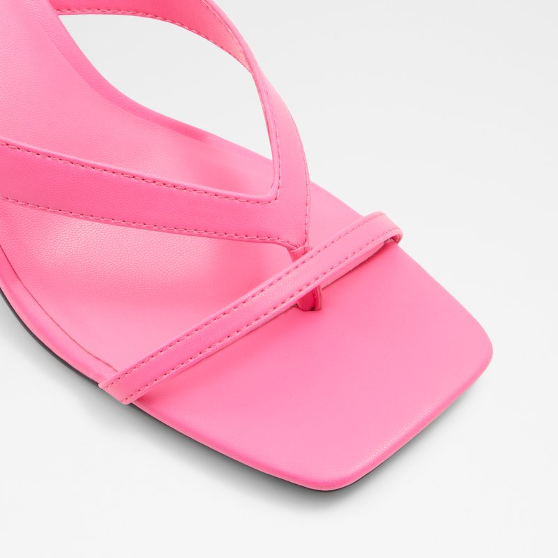 Aldo sandale na visoku petu LORETTA SYN SMOOTH - ružičasta 5