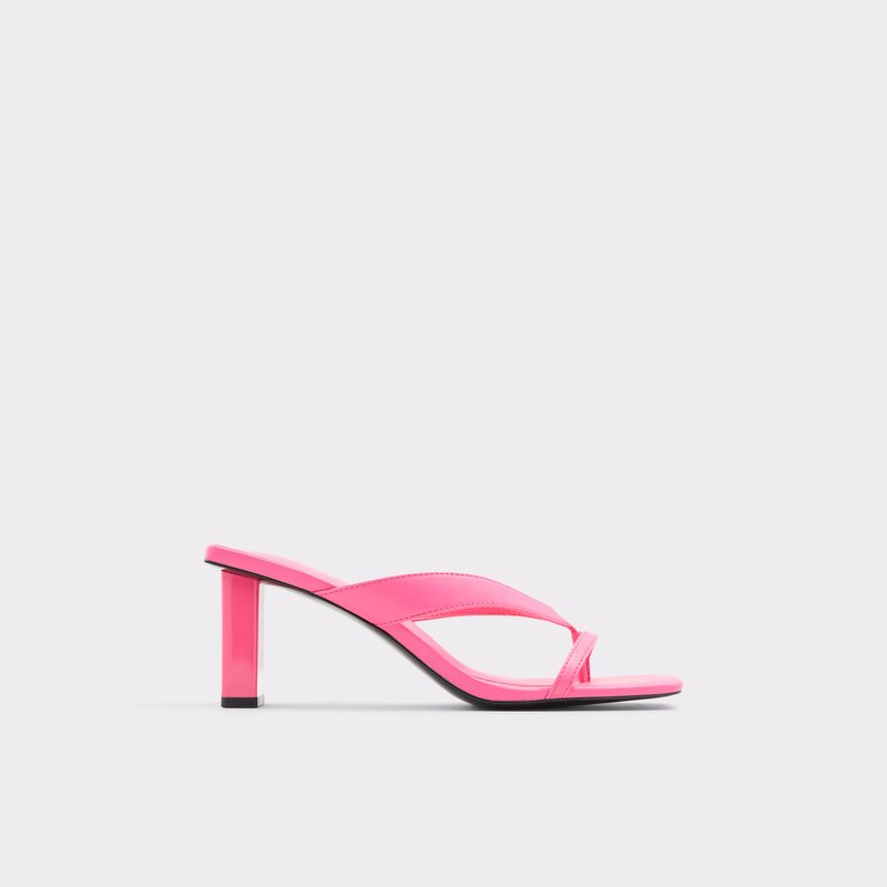 Aldo sandale na visoku petu LORETTA SYN SMOOTH - ružičasta 1