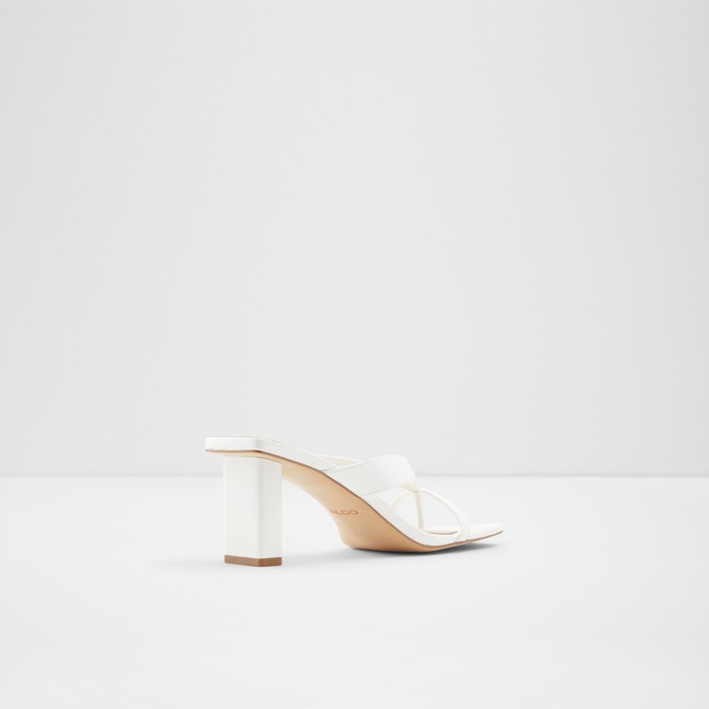 Aldo sandale na visoku petu LORETTA SYN SMOOTH - bijela 2