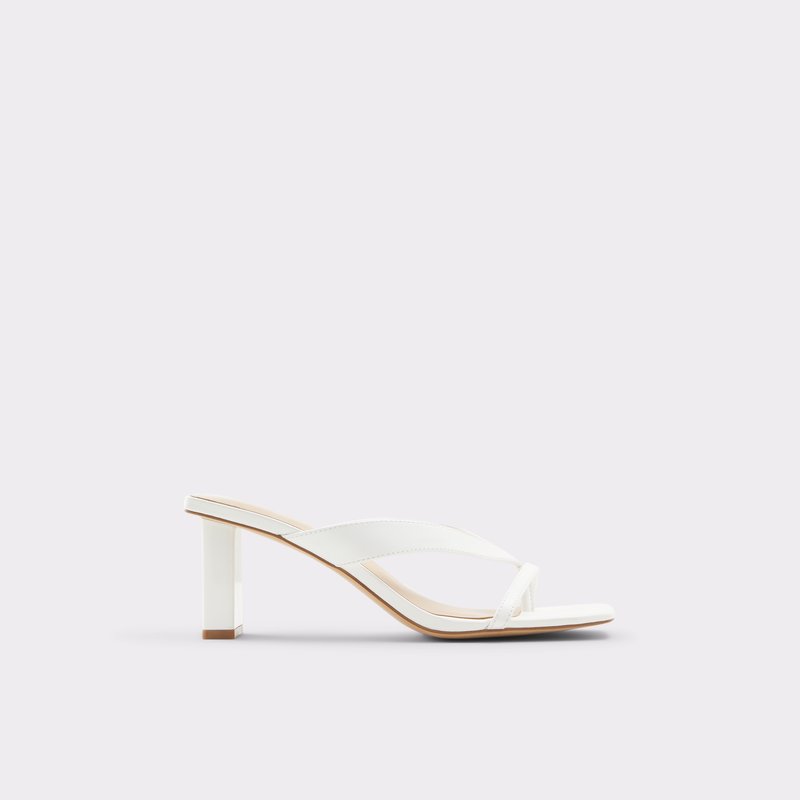Aldo sandale na visoku petu LORETTA SYN SMOOTH - bijela 1