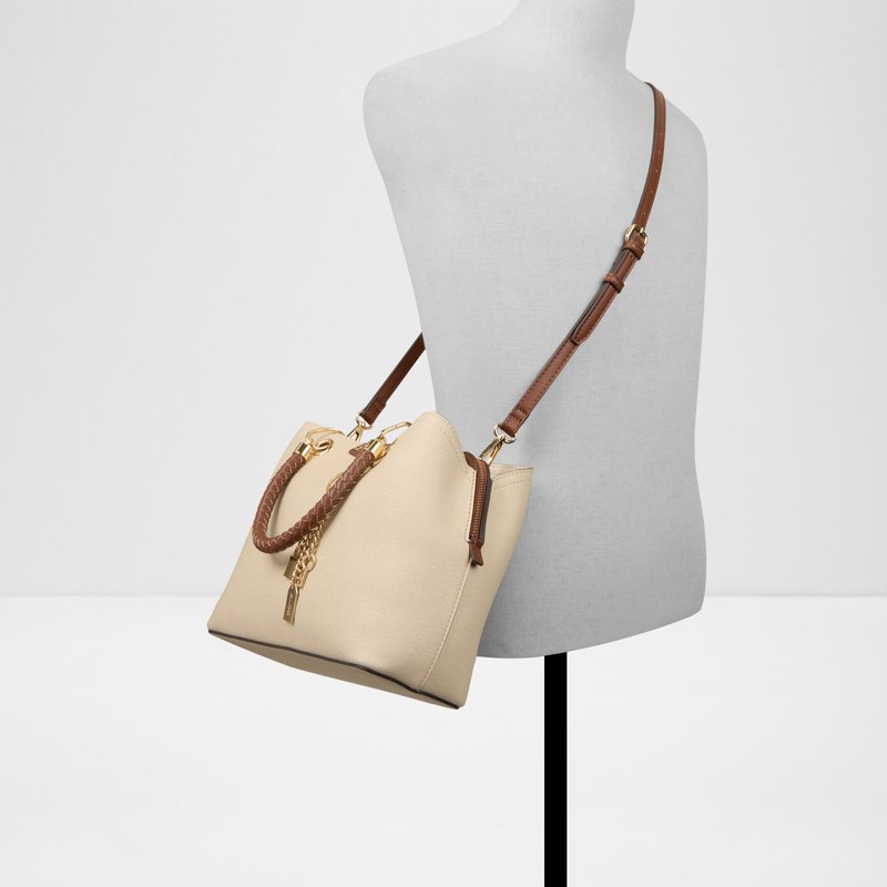 Aldo satchel torbica za nošenje na ramenu ili u ruci LOTHYCAN SYN MIX MAT - bež 3