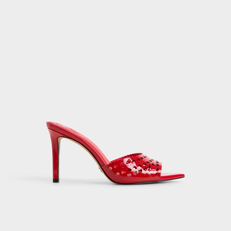Aldo natikače na visoku petu LOVEMULE SYN LASER CUT - crvena 1