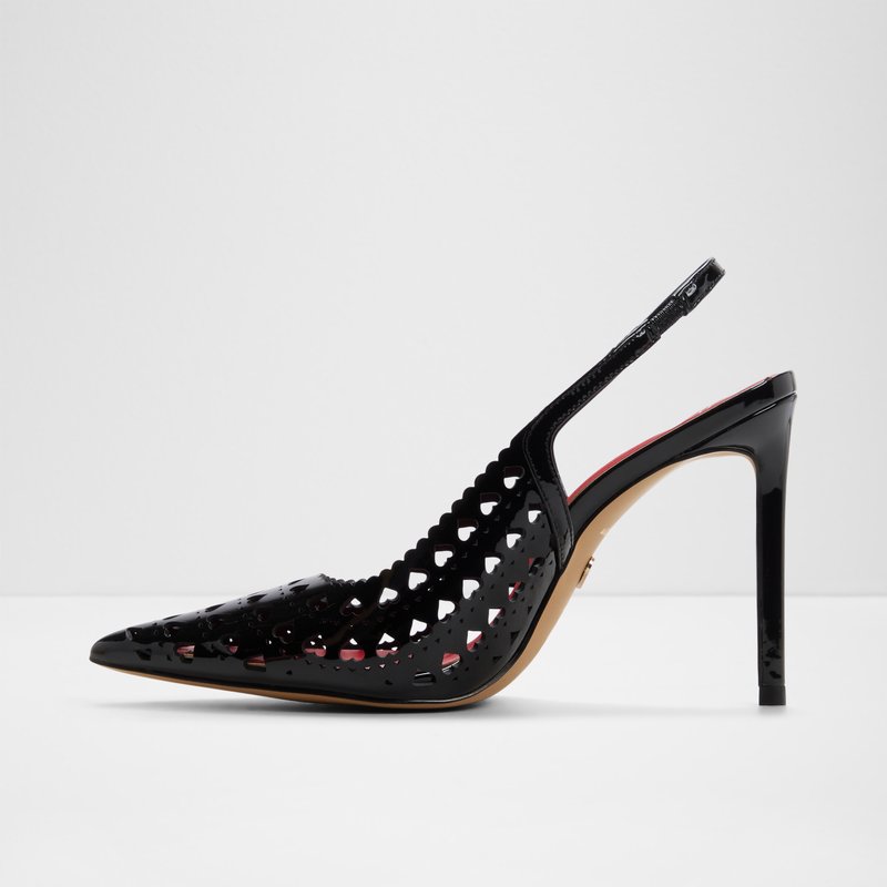 Aldo cipele na visoku petu LOVESLING SYN LASER CUT - crna 6
