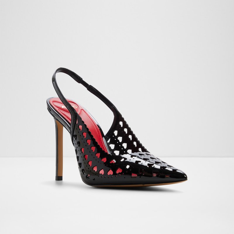 Aldo cipele na visoku petu LOVESLING SYN LASER CUT - crna 3