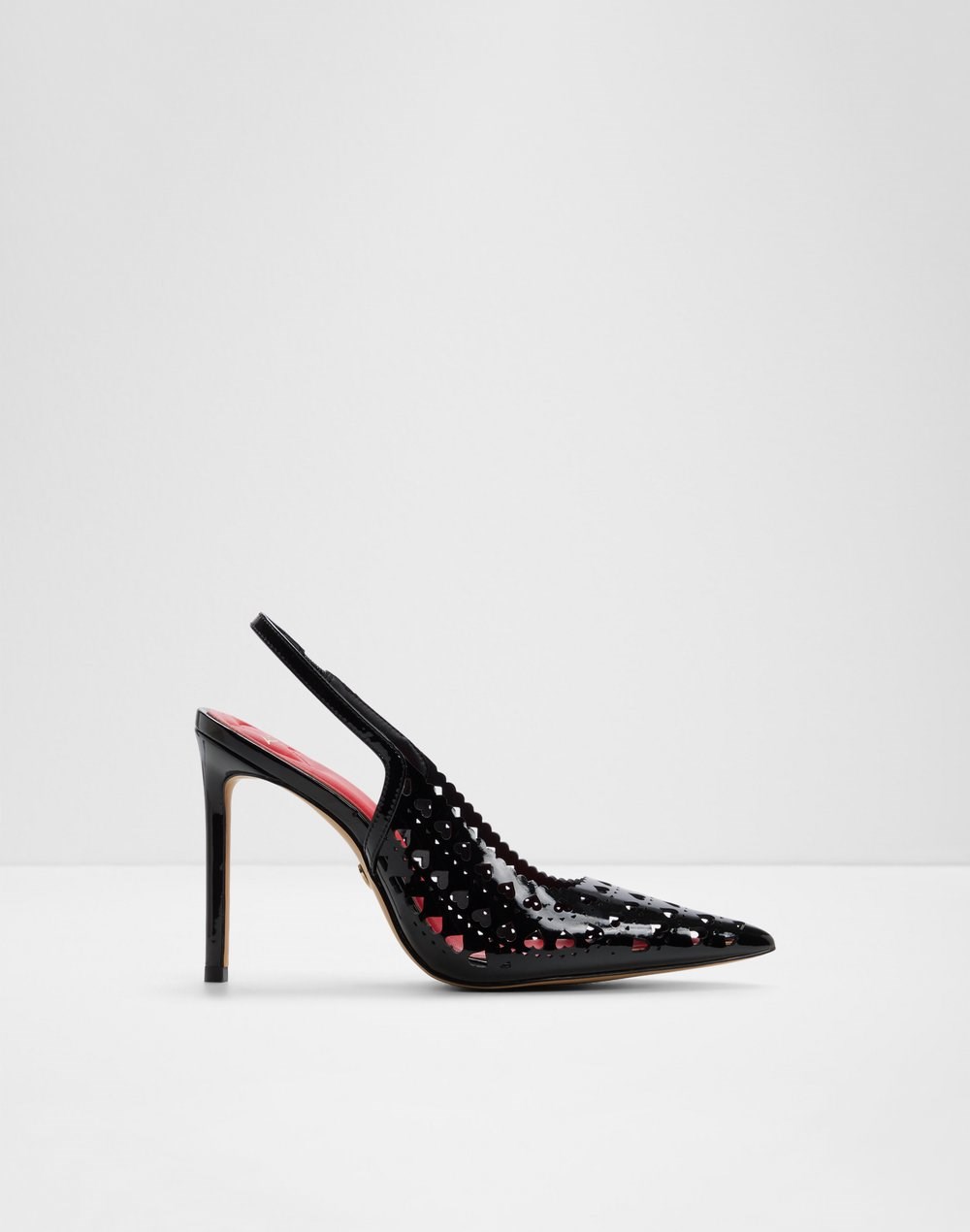 Aldo cipele na visoku petu LOVESLING SYN LASER CUT - crna