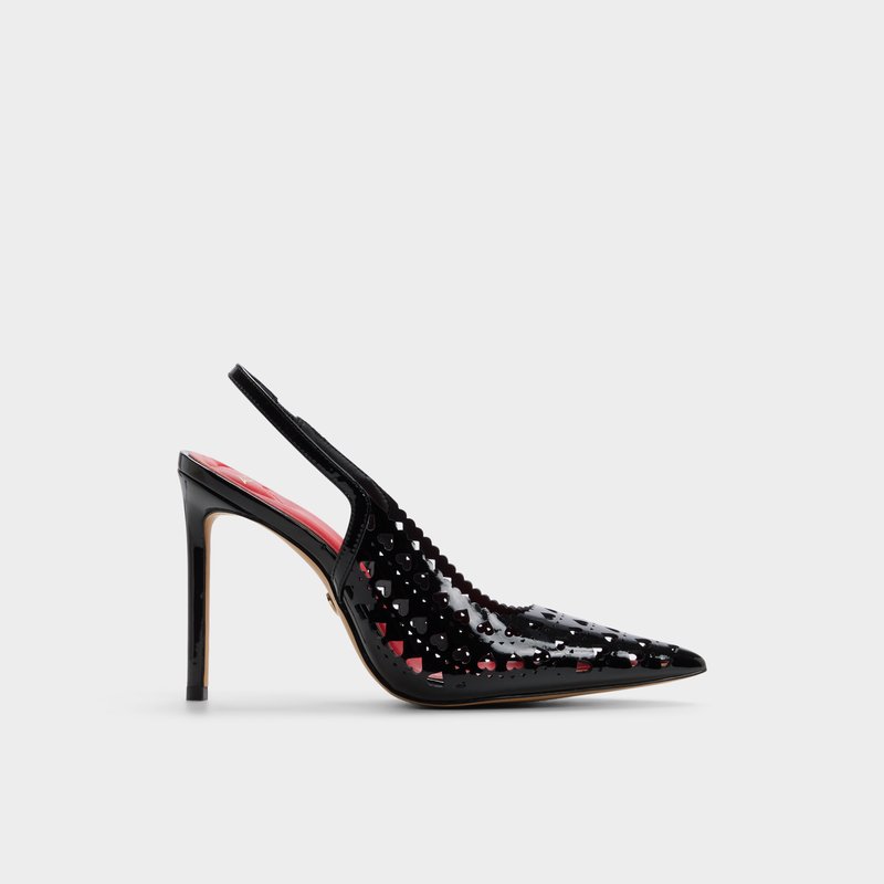 Aldo cipele na visoku petu LOVESLING SYN LASER CUT - crna 1