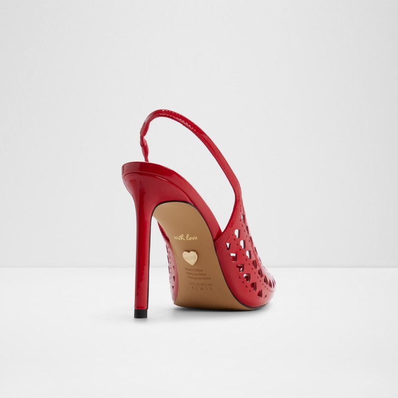 Aldo cipele na visoku petu LOVESLING SYN LASER CUT - crvena 2