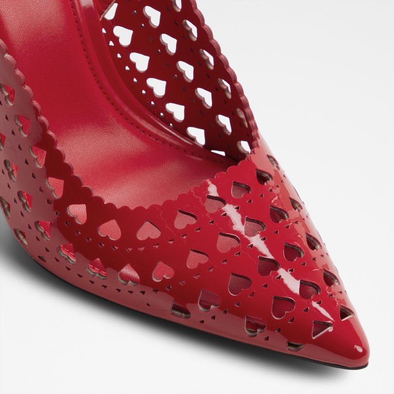 Aldo cipele na visoku petu LOVESLING SYN LASER CUT - crvena 6