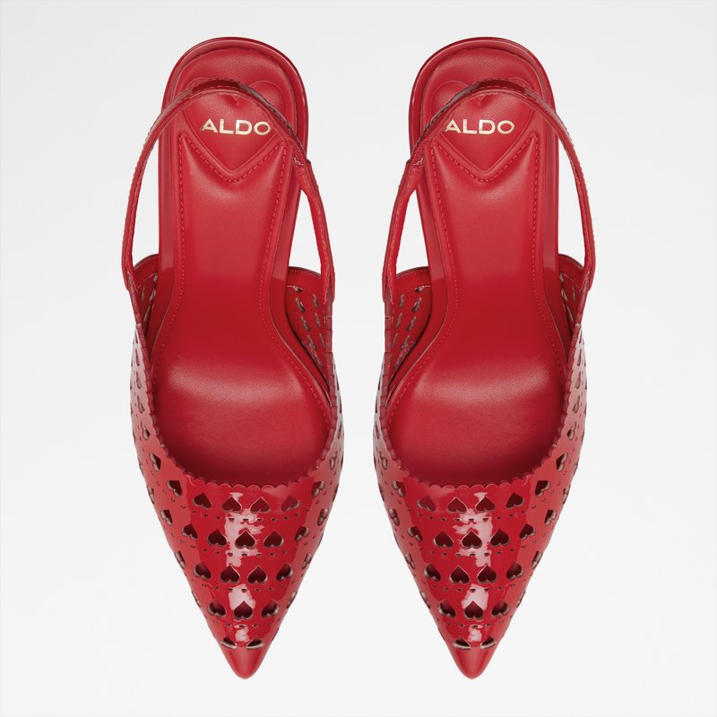 Aldo cipele na visoku petu LOVESLING SYN LASER CUT - crvena 5
