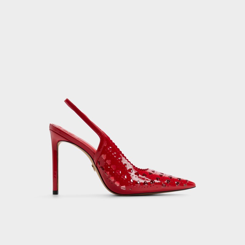 Aldo cipele na visoku petu LOVESLING SYN LASER CUT - crvena 1