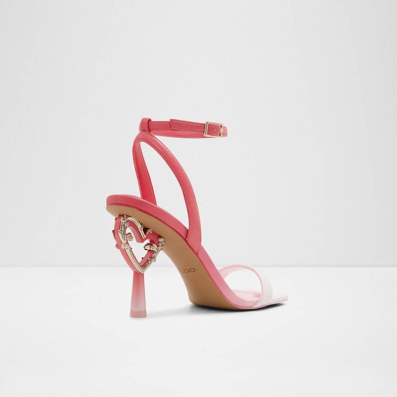 Aldo sandale na visoku petu LOVETHRONE SYN SMOOTH - crvena 2