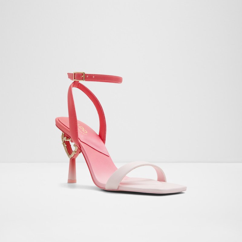 Aldo sandale na visoku petu LOVETHRONE SYN SMOOTH - crvena 4