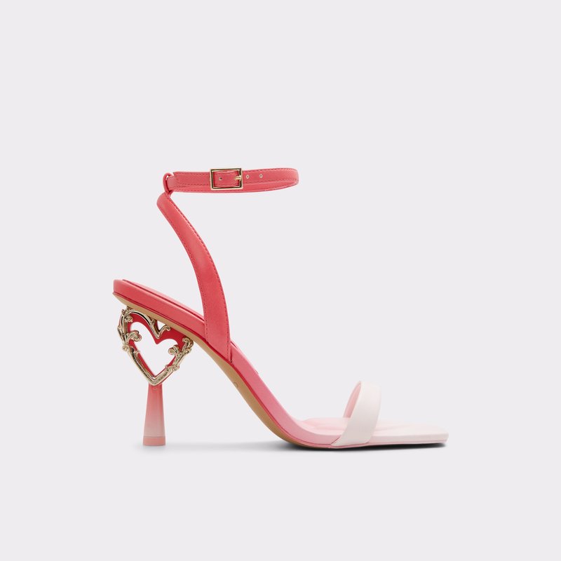 Aldo sandale na visoku petu LOVETHRONE SYN SMOOTH - crvena 1