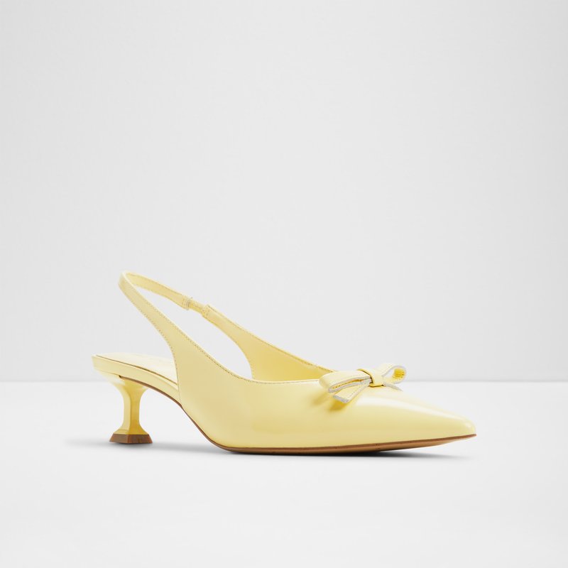 Aldo cipele na srednje visoku petu LUXURIANT LEA SHINY - žuta