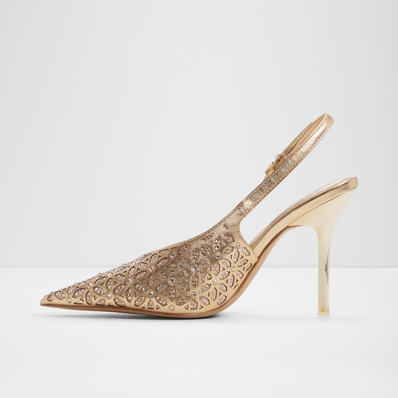 Aldo cipele na visoku petu LYSANDRE SYN LASER CUT - zlatna 2