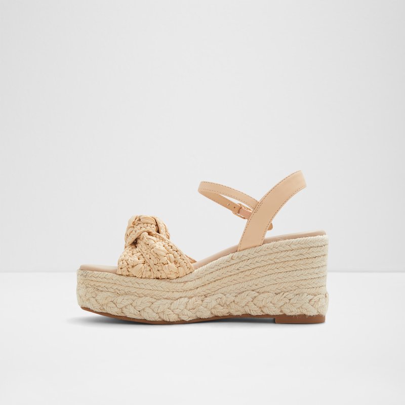 Aldo espadrile na povišeni potplat MACRAMA TEX CROCHET - bež 2