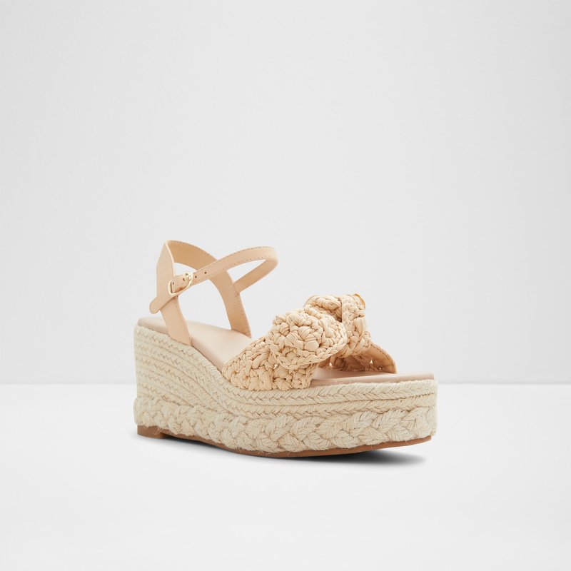 Aldo espadrile na povišeni potplat MACRAMA TEX CROCHET - bež 3