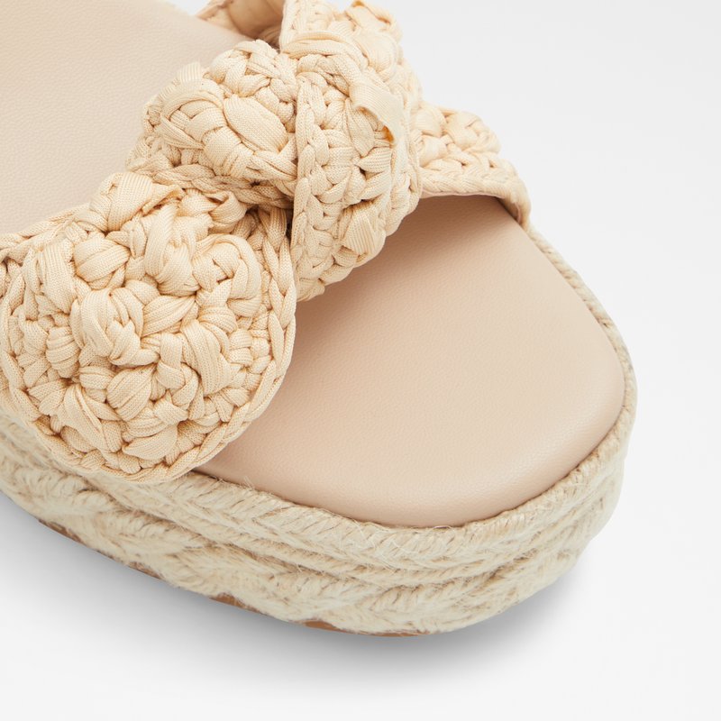 Aldo espadrile na povišeni potplat MACRAMA TEX CROCHET - bež 4
