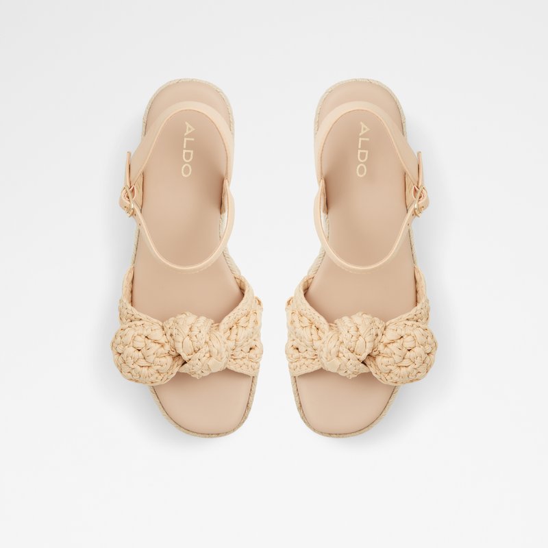 Aldo espadrile na povišeni potplat MACRAMA TEX CROCHET - bež 5