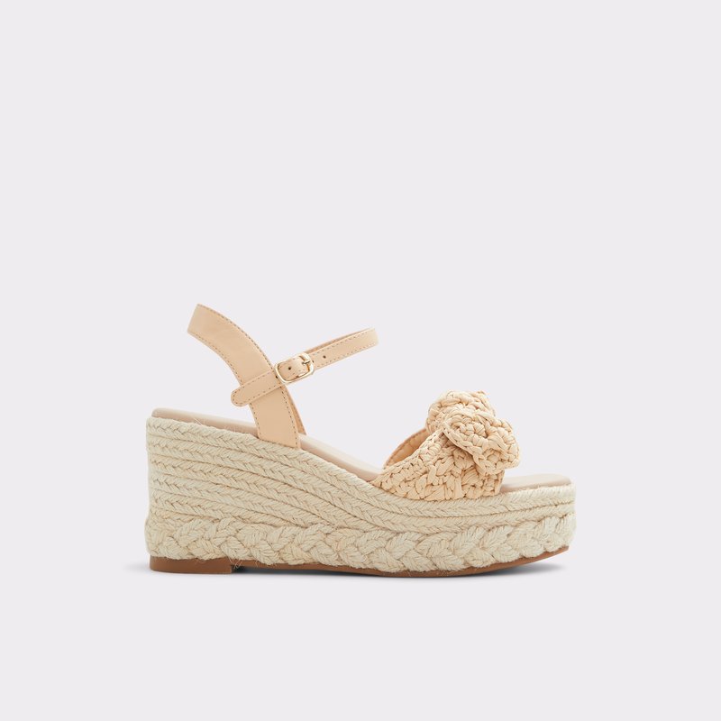 Aldo espadrile na povišeni potplat MACRAMA TEX CROCHET - bež 1