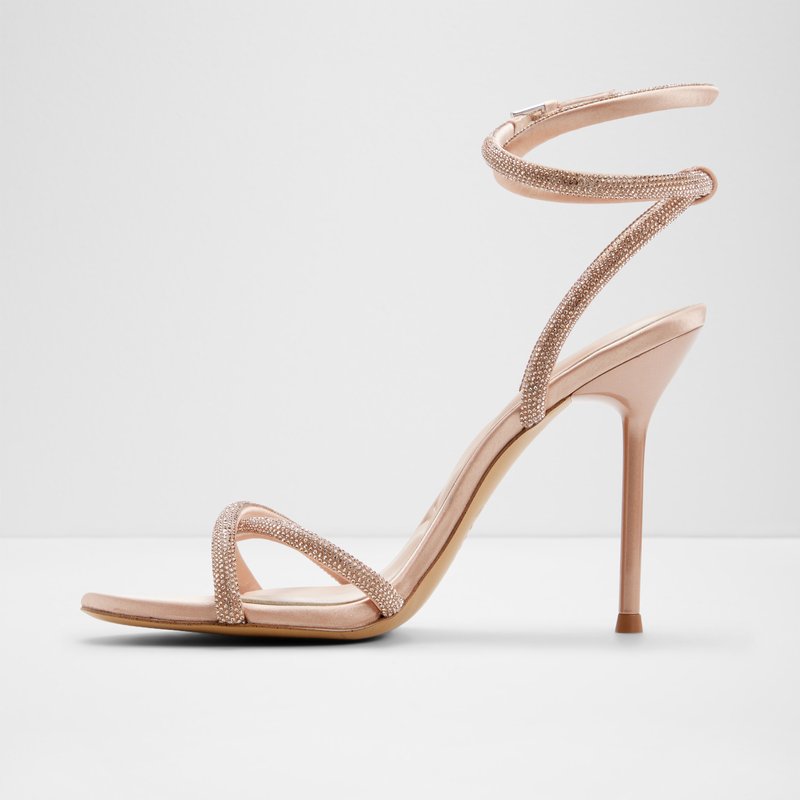 Aldo sandale na visoku petu MANAELDEN TEX SATIN - ružičasta 3