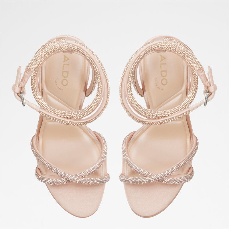 Aldo sandale na visoku petu MANAELDEN TEX SATIN - ružičasta 6