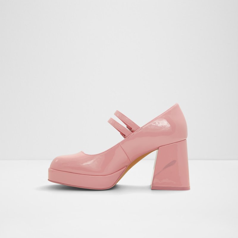 Aldo cipele na srednje visoku petu MANDA SYN PATENT - ružičasta 3