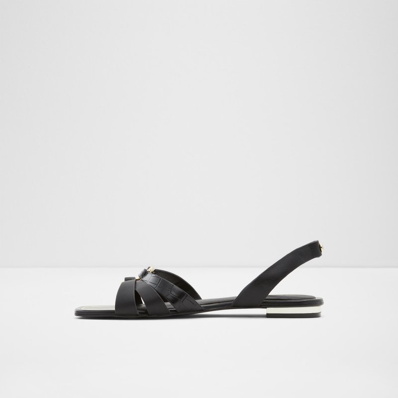 Aldo ravne sandale MARASSI SYN MIX MAT - crna 2