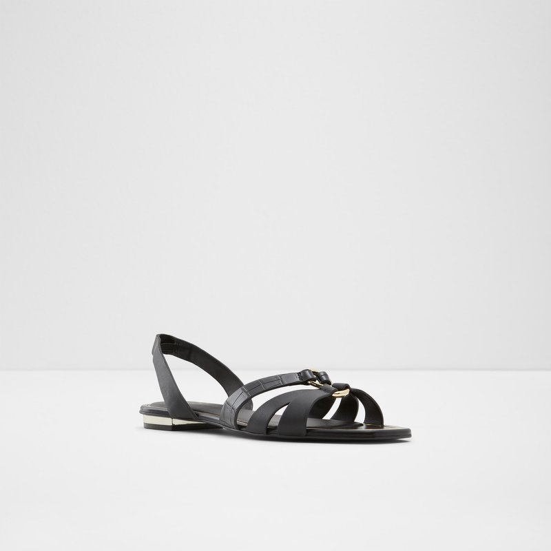 Aldo ravne sandale MARASSI SYN MIX MAT - crna 3