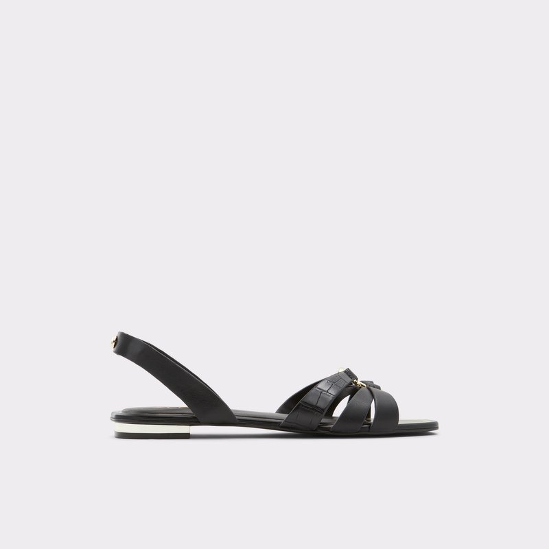 Aldo ravne sandale MARASSI SYN MIX MAT - crna 1