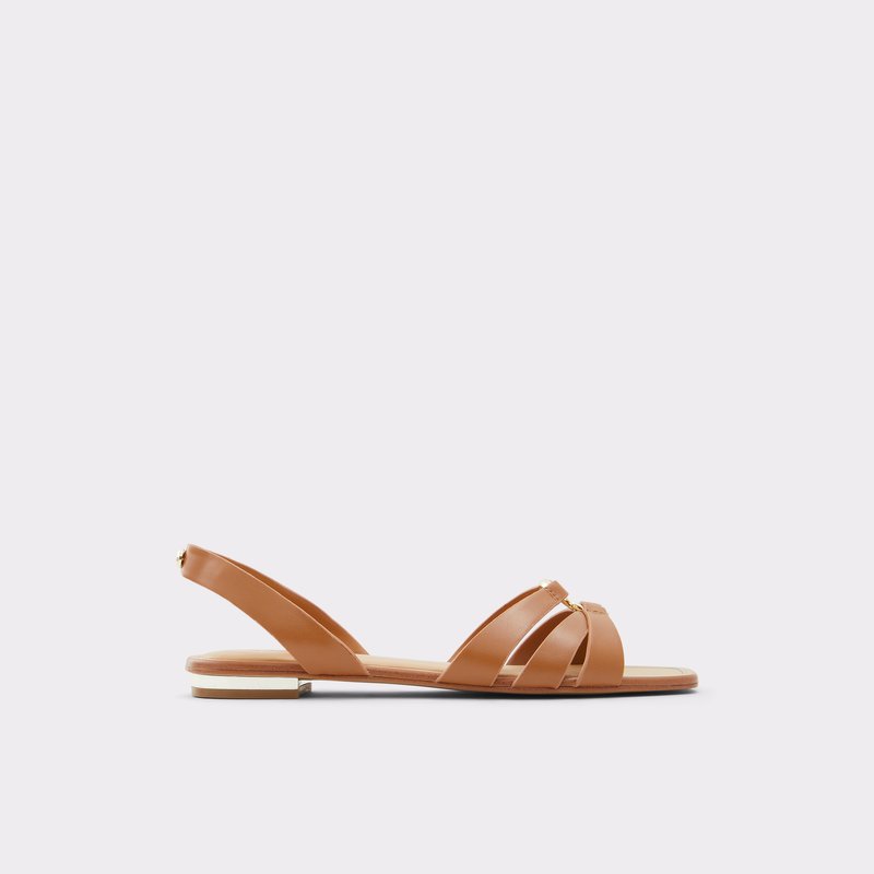 Aldo ravne sandale MARASSI SYN SMOOTH - smeđa 1