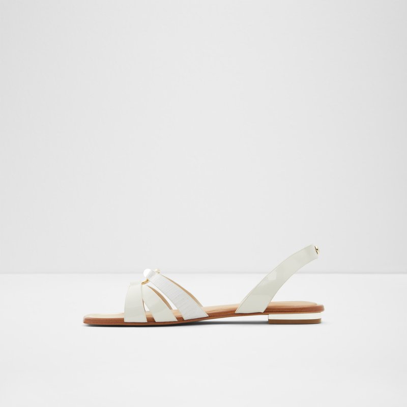Aldo ravne sandale MARASSI SYN MIX MAT - bijela 3