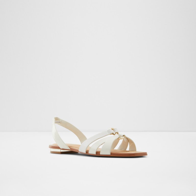 Aldo ravne sandale MARASSI SYN MIX MAT - bijela 4