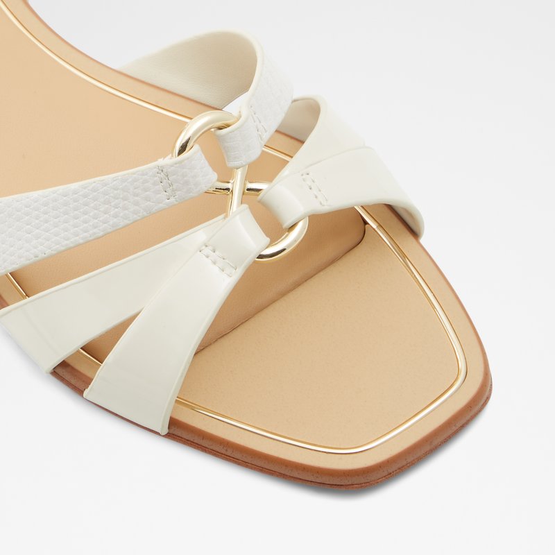 Aldo ravne sandale MARASSI SYN MIX MAT - bijela 5