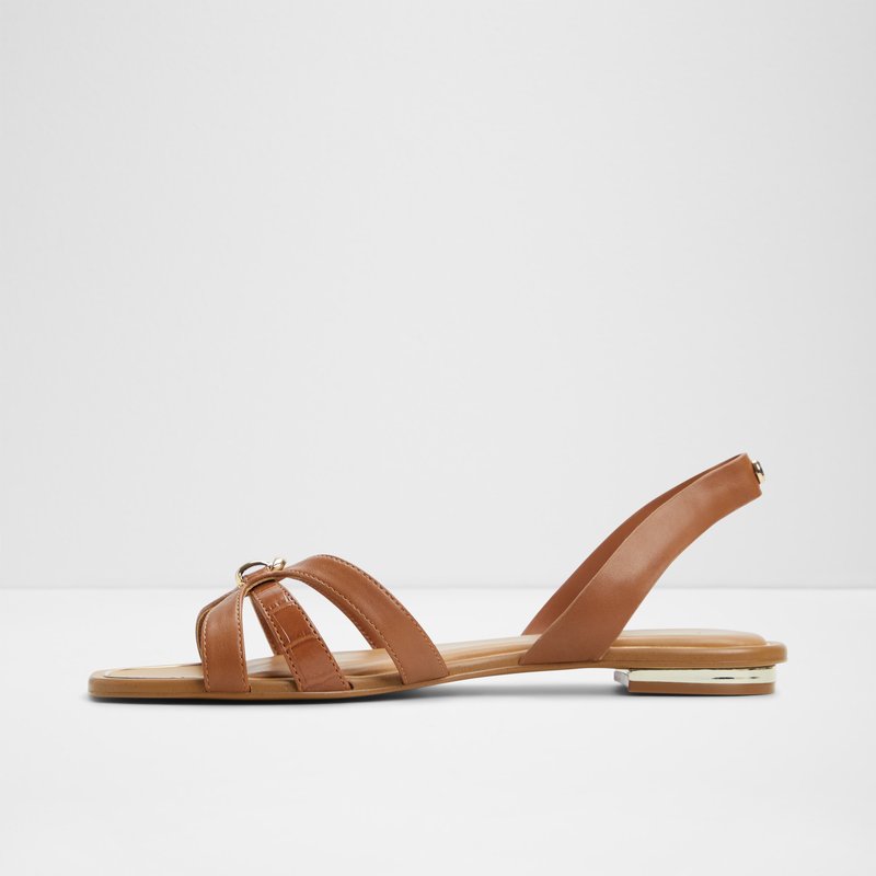 Aldo ravne sandale MARASSITA SYN SMOOTH - smeđa 6