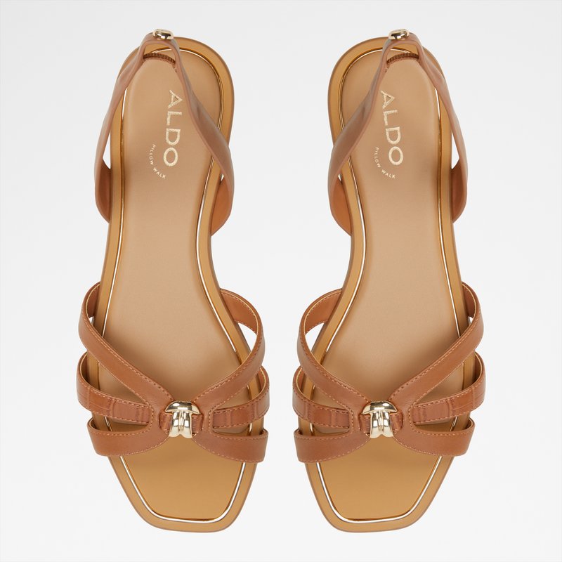 Aldo ravne sandale MARASSITA SYN SMOOTH - smeđa 5