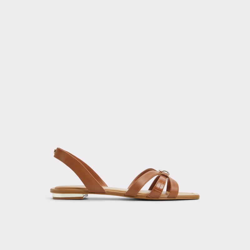Aldo ravne sandale MARASSITA SYN SMOOTH - smeđa 1